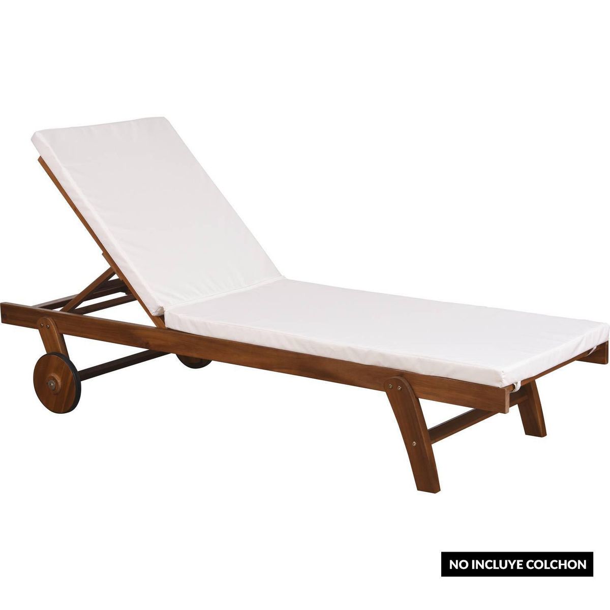 JUST HOME COLLECTION - Reposera con Ruedas Madera Acacia