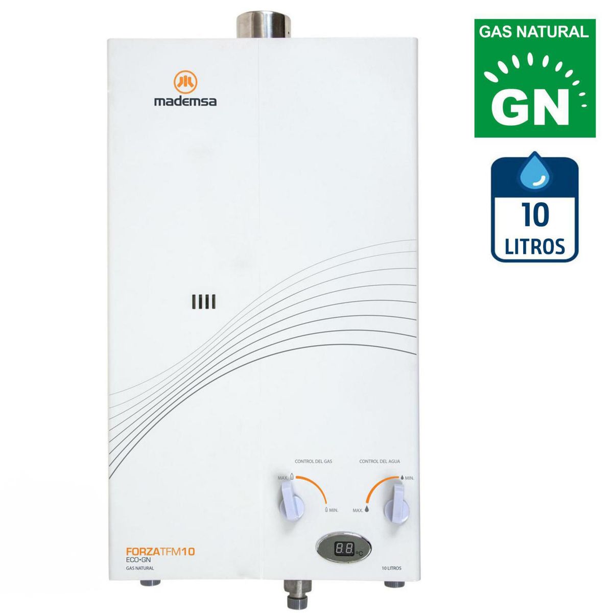 MADEMSA - Calefont Gas Natural Litros Tiro Forzado 