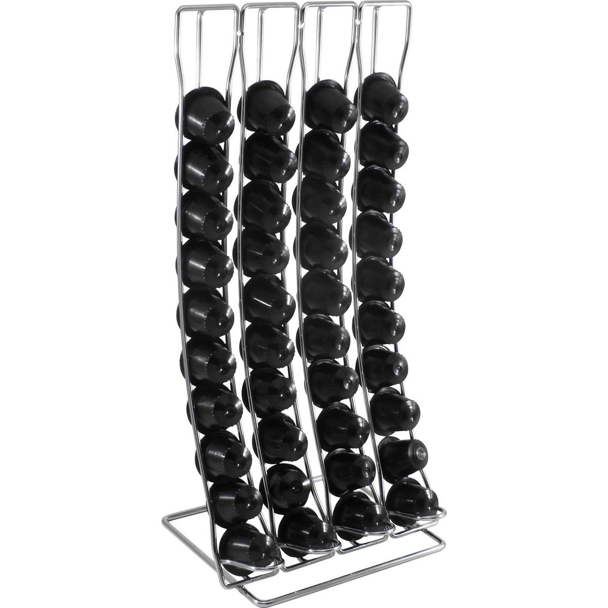 MAGLA - Porta Cápsulas Nespresso Magla Metálico para 40 Unidades Plateado