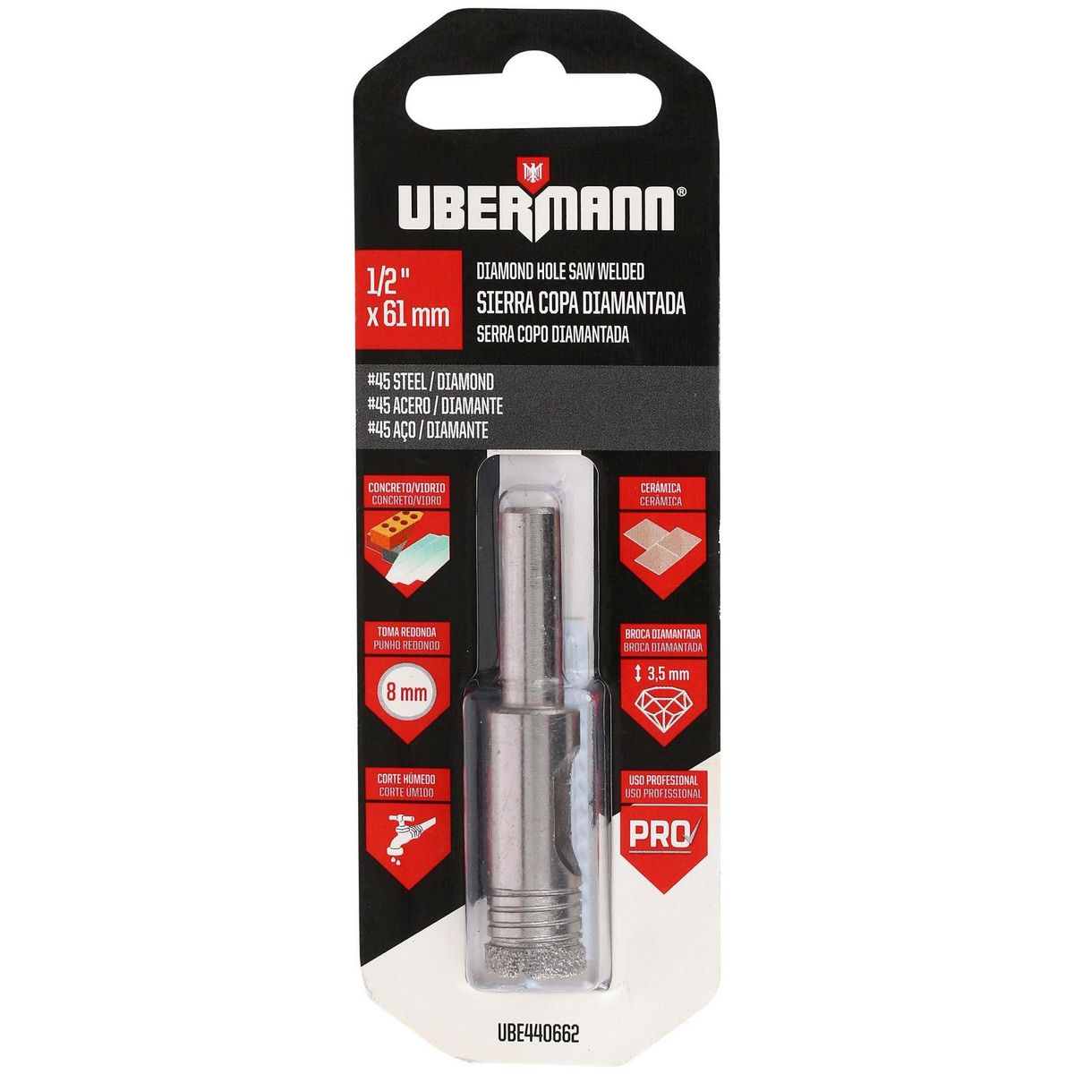 UBERMANN - Sierra copa diamantada 1/2"