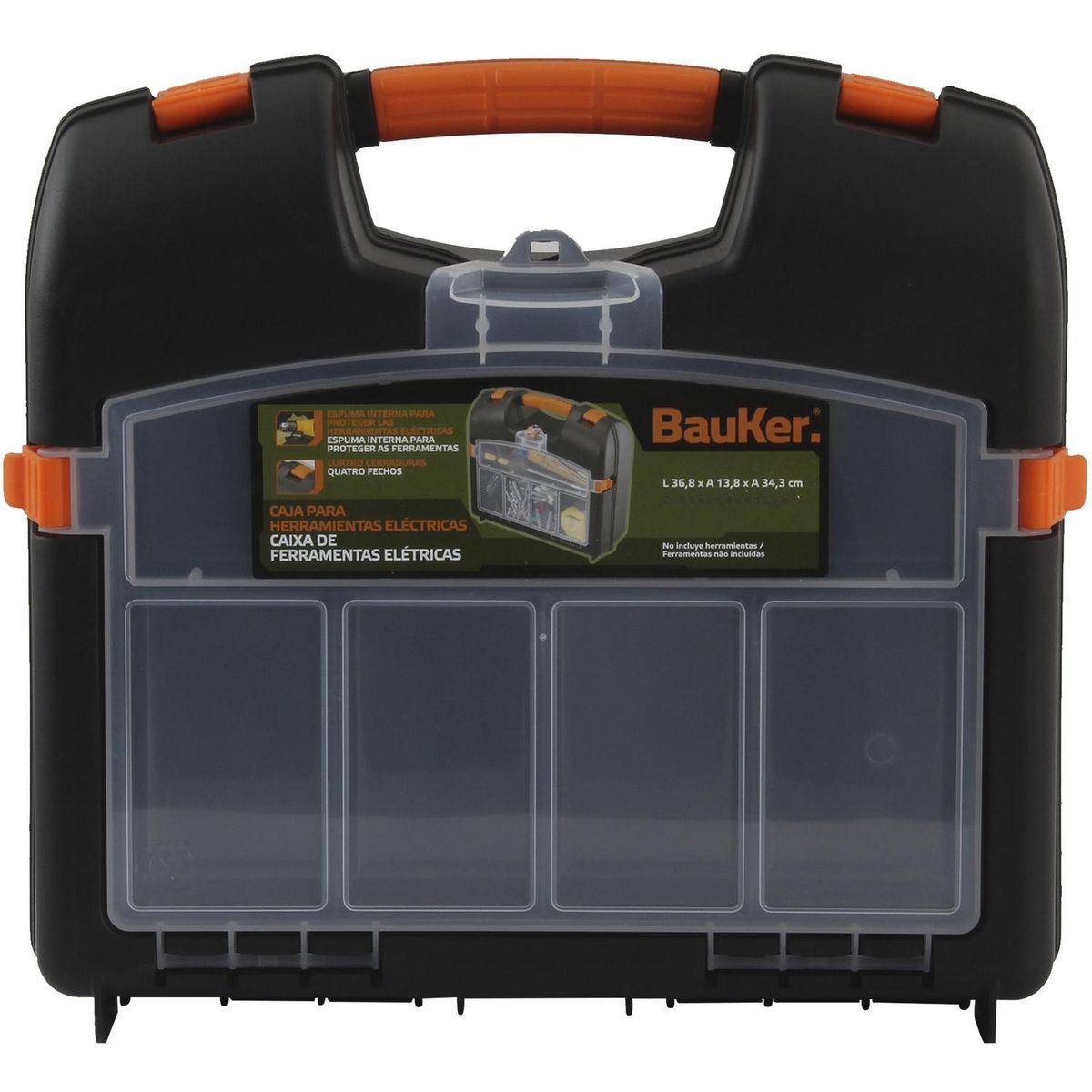 BAUKER - Caja de herramientas 10x34x36 cm