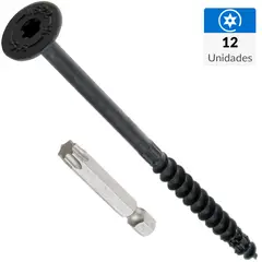 SIMPSON STRONG - Tornillo Tirafondo Cabeza Torx Madera 5.5 " 10 mm 12 Unidades