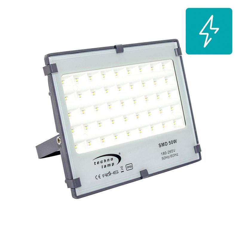 TECHNOLAMP - Proyector de área led 50 W 3000 k 5000 lm ip66 ik10 dl