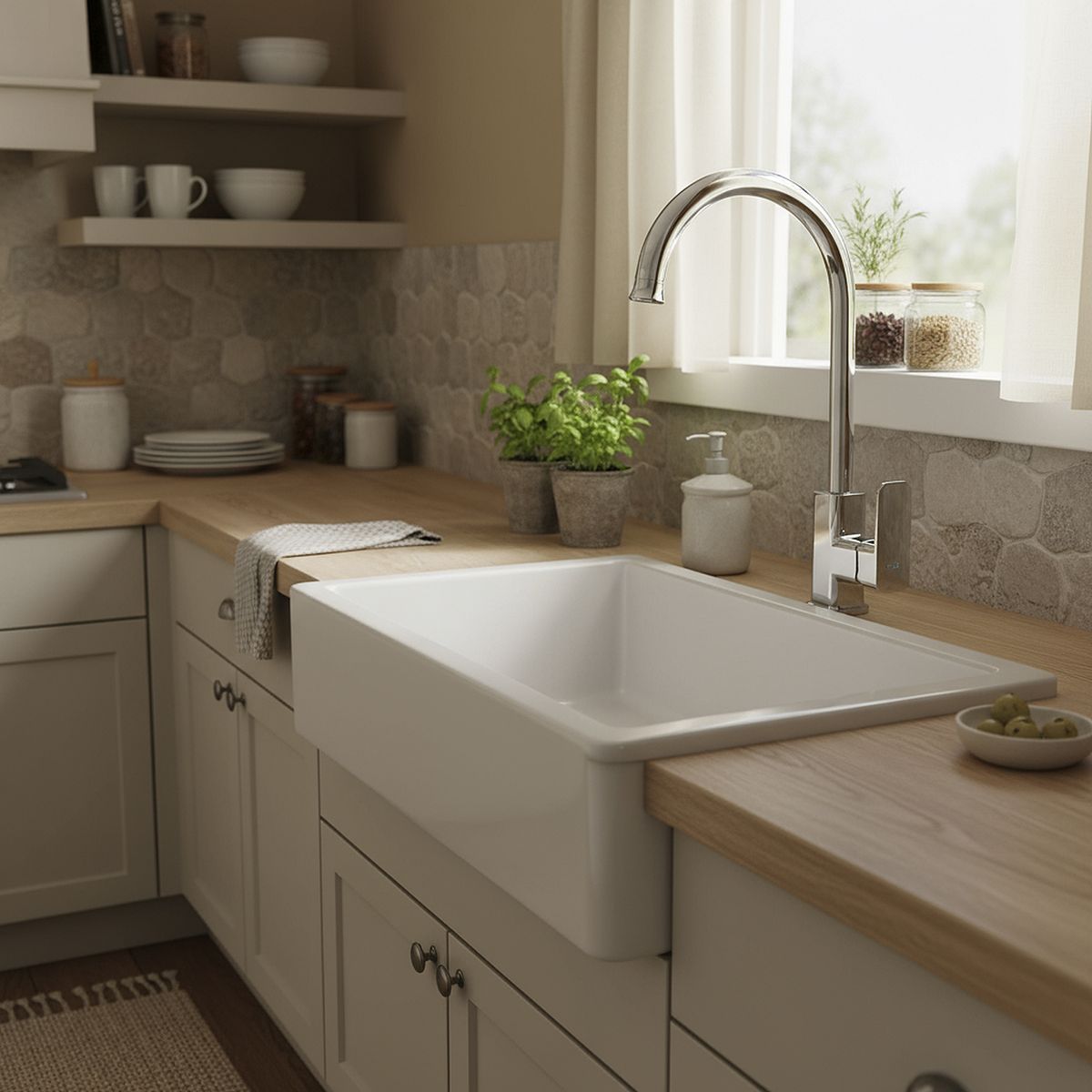 TEBISA - Monomando para Lavaplatos Kuattro Cromado