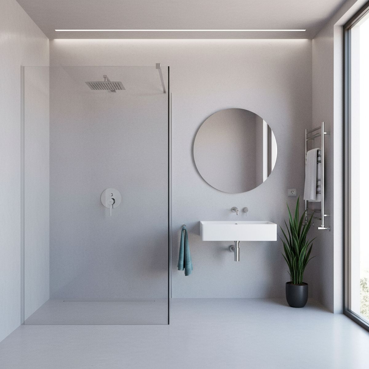 TEBISA - Monomando Ducha Empotrado  Cromado