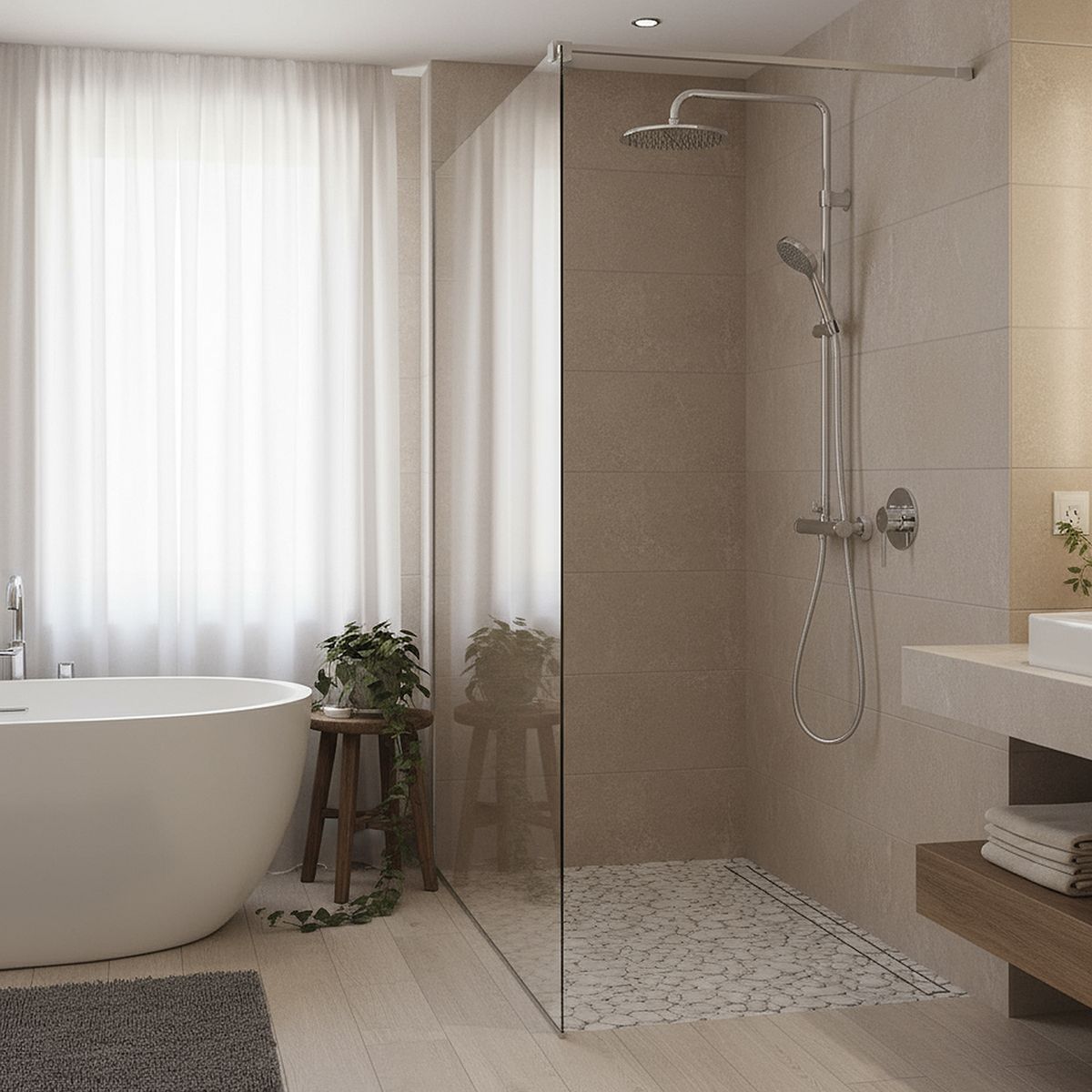 TEBISA - Monomando Baño Ducha Empotrable  Cromado