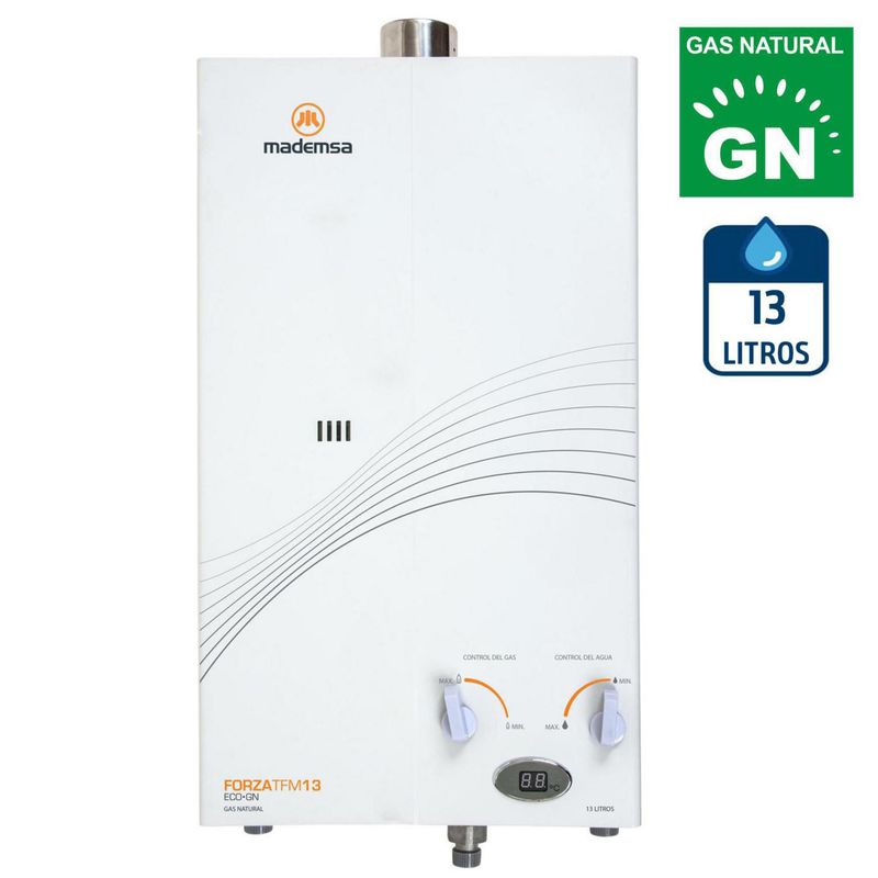MADEMSA - Calefont Gas Natural 13 Litros Tiro Forzado