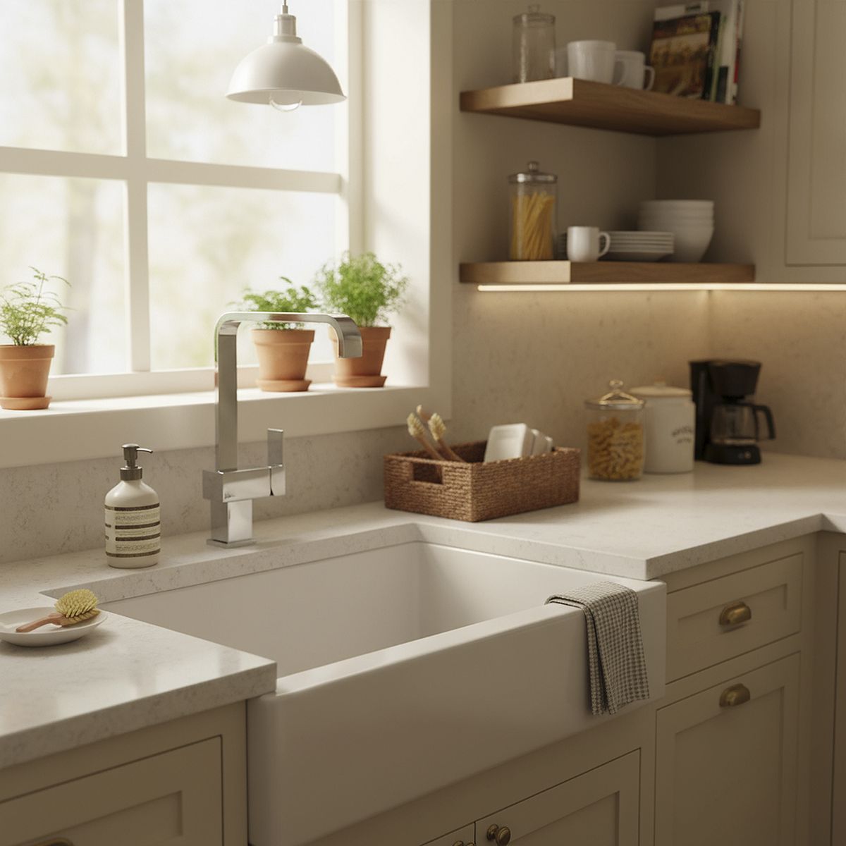 TEBISA - Monomando para Lavaplatos Kubic Cromado