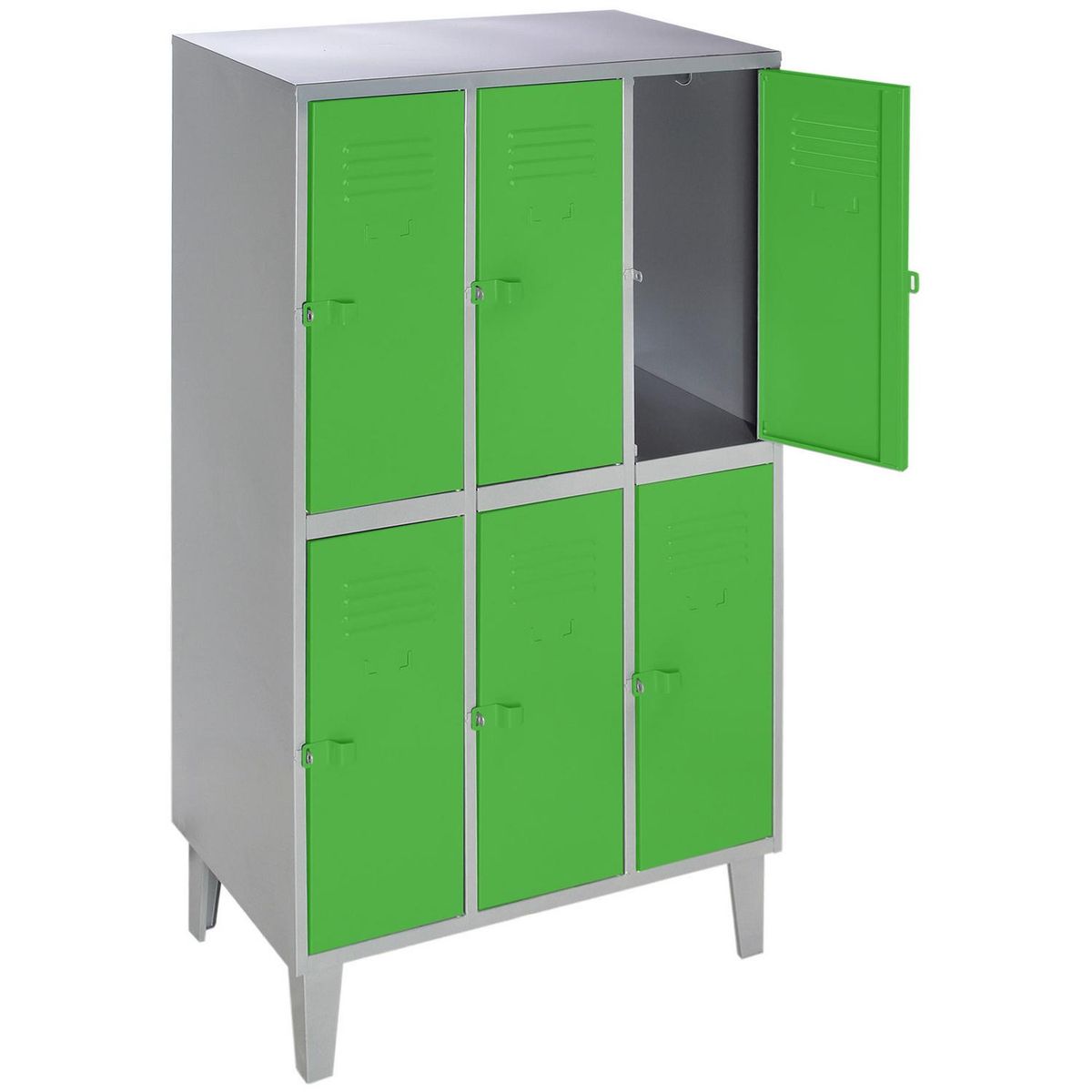 MOVILOCKERS - Locker 3 Cuerpos 6 Puerta(s) 83x170x50 cm Gris/Verde
