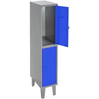 Locker 1 Cuerpo 2 Puerta(s) 31x170x50 cm Gris/Azul