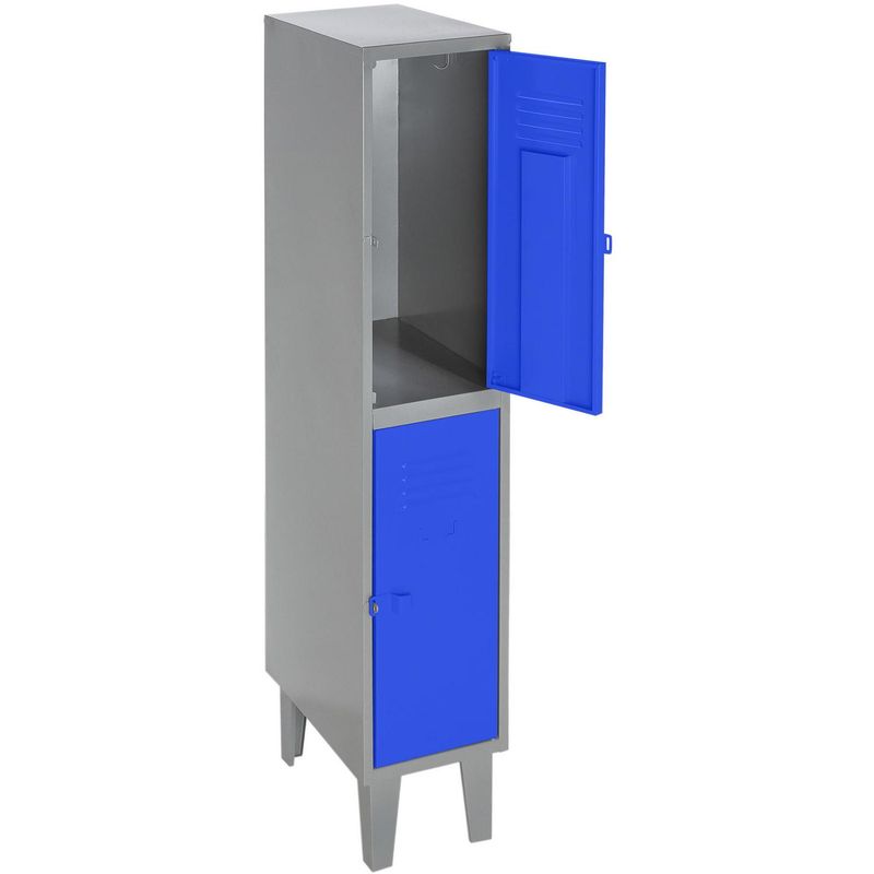 MOVILOCKERS - Locker 1 Cuerpo 2 Puerta(s) 31x170x50 cm Gris/Azul