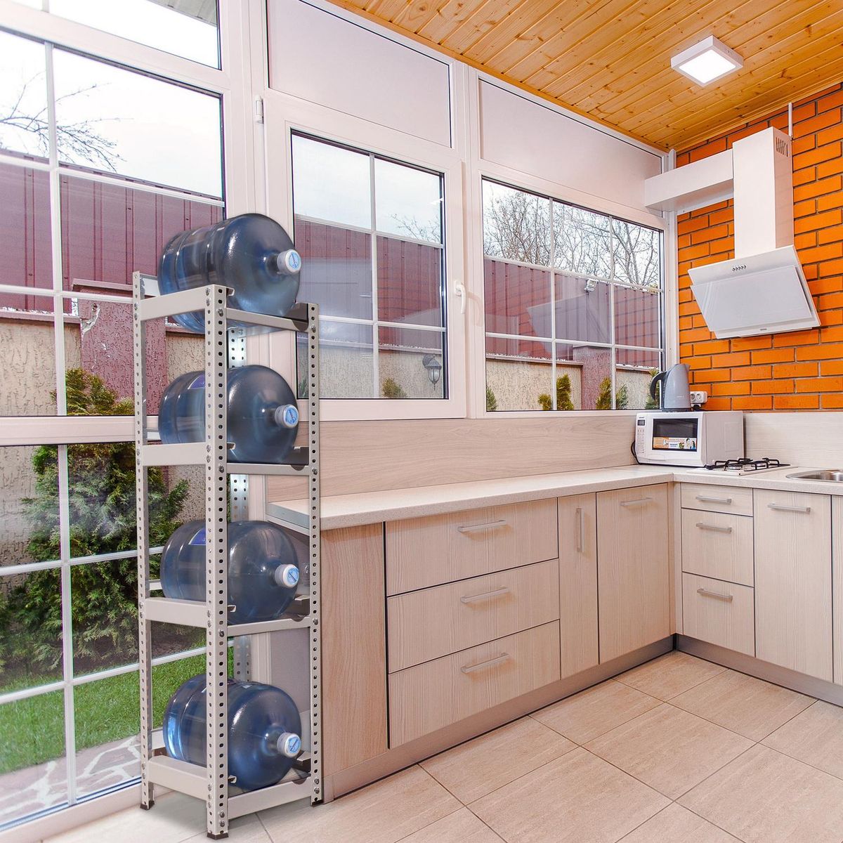 MOVILOCKERS - Estante para Bidones Acero 4 Nivel(es) 40x134x37 cm Gris  