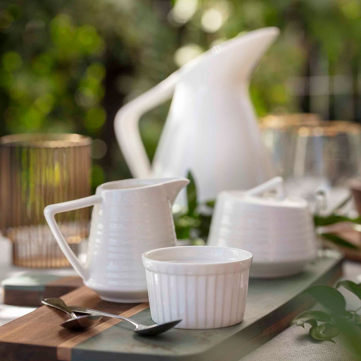 JUST HOME COLLECTION - Set de 4 Bowls Texturado Blanco Just Home Collection 85 ml