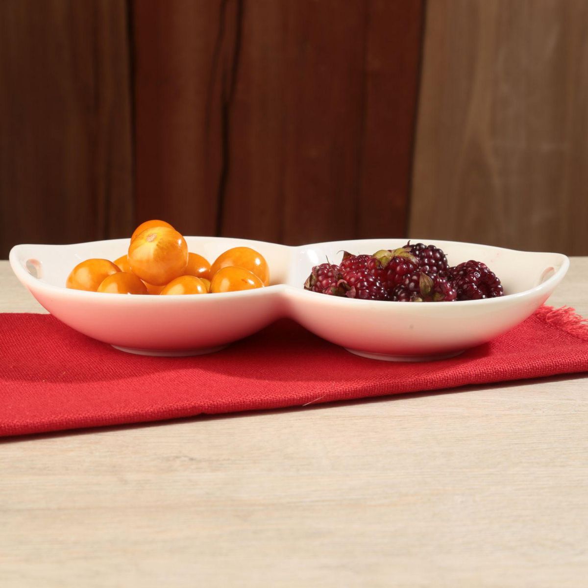 JUST HOME COLLECTION - Plato doble 20 cm blanco