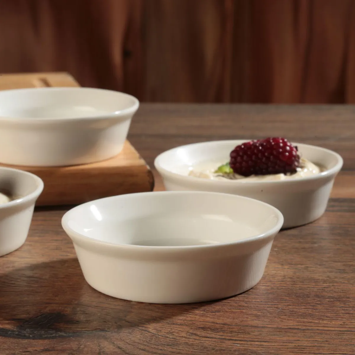 JUST HOME COLLECTION - Set de 4 pocillos redondos 9 cm blancos