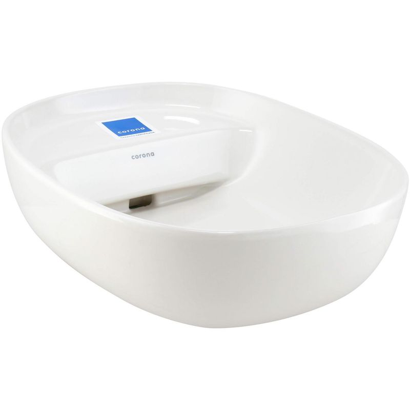 CORONA - Lavamanos Vessel con Forma Ovalada Porcelana 46.1x14x36.9 cm Blanco
