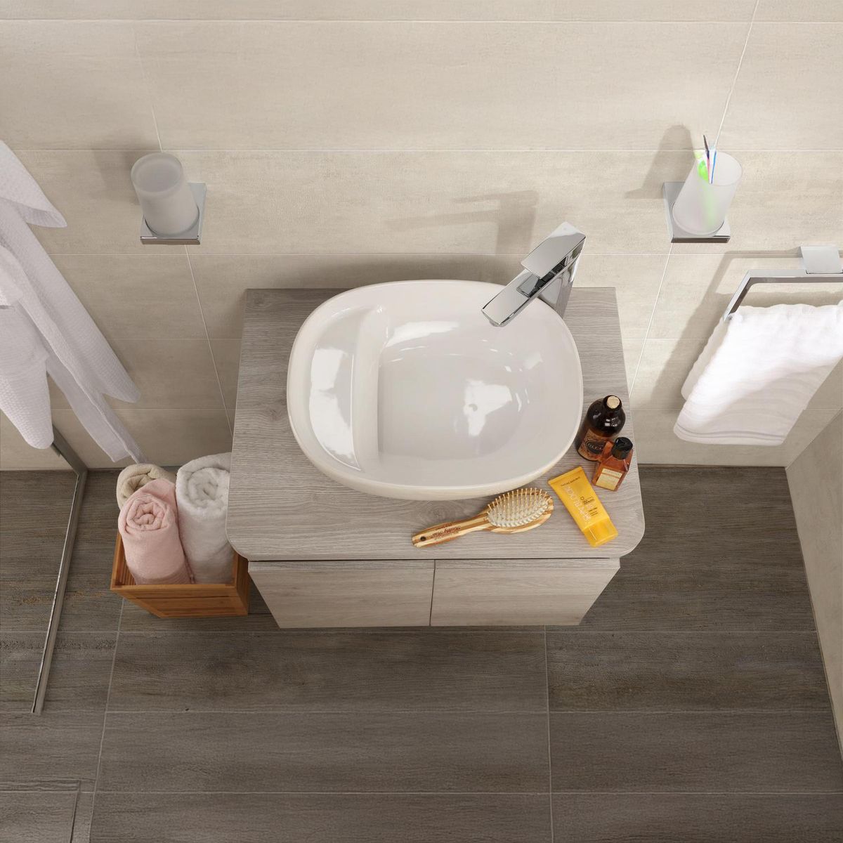 CORONA - Lavamanos Vessel Forma Ovalada Porcelana 46.1x14x36.9 cm Blanco