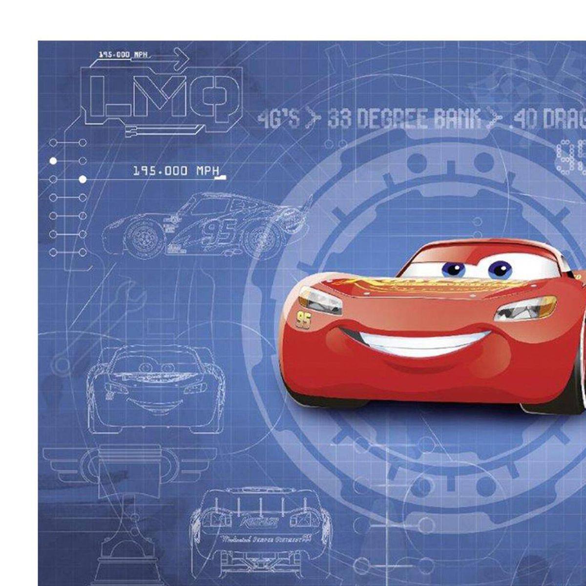 KOMAR - Papel Fotomural Cars 3 Blueprint 9,35 m2