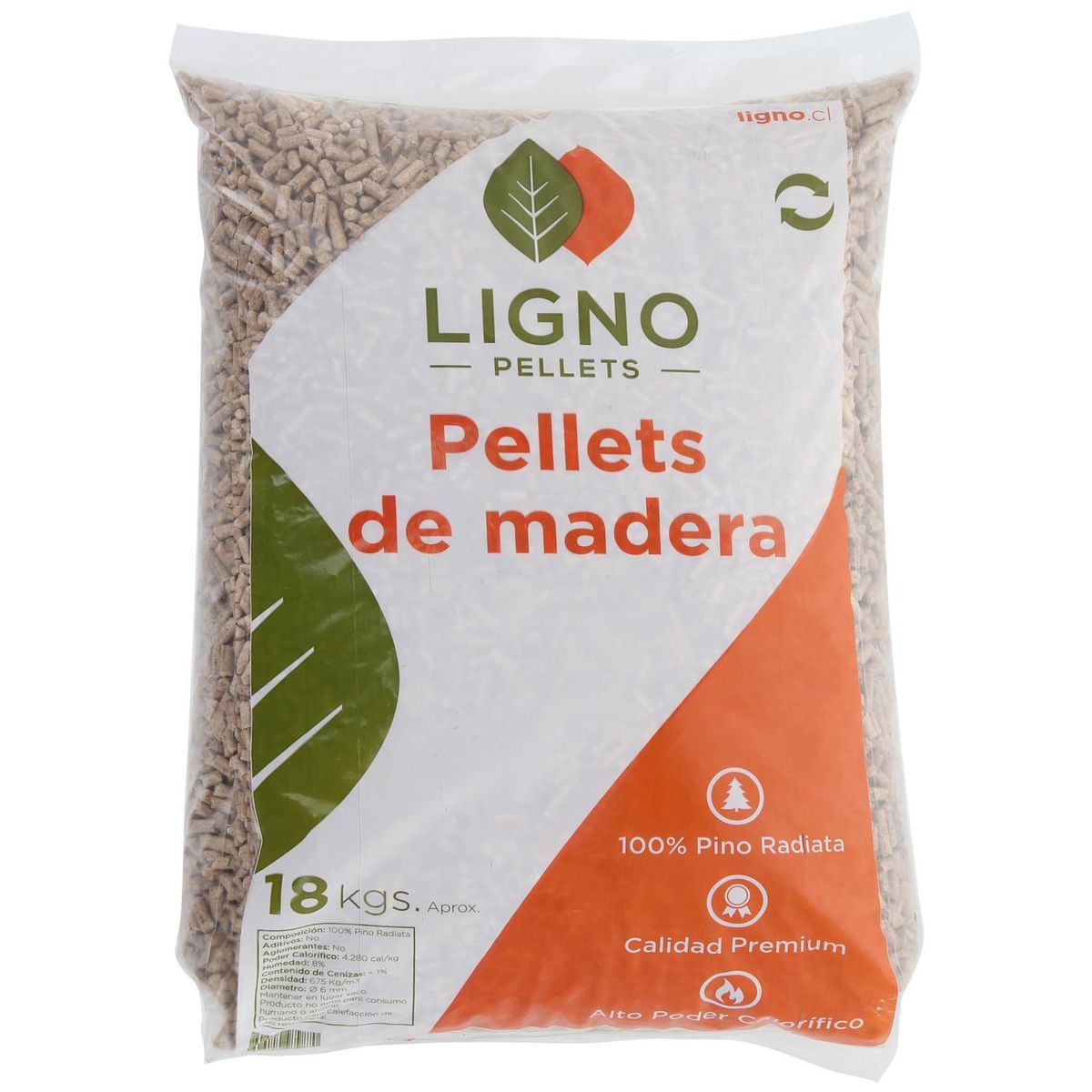 LIGNO - Saco de pellet 18 k Maule