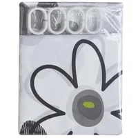 Cortina de baño Flores poliéster 180x180 cm