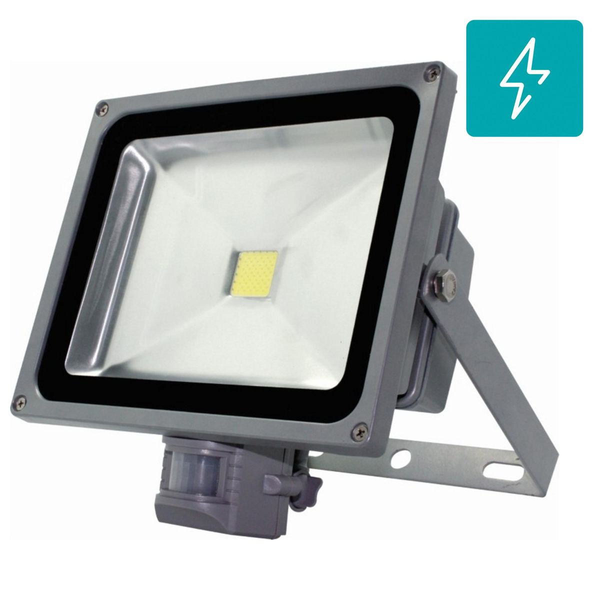 HB LEDS - Foco Proyector Led de Área con Sensor 30 W IP 44 2800 lm Luz Fría