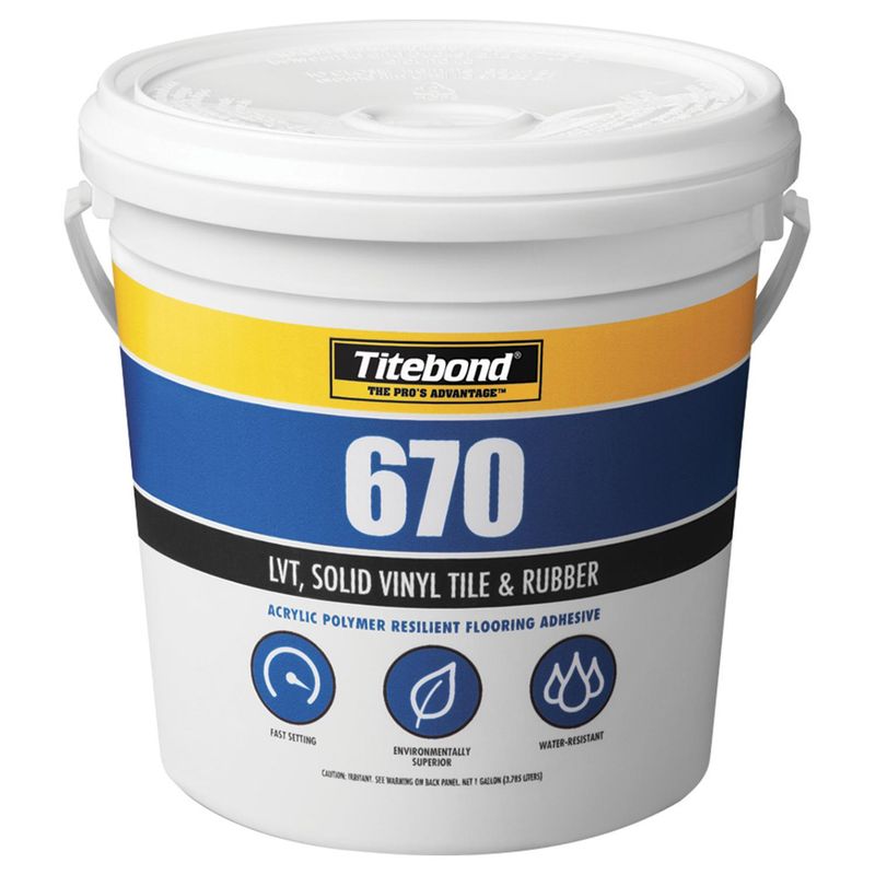 TITEBOND - Adhesivo Vinílico Piso Superficie Flexible 3.78 kg