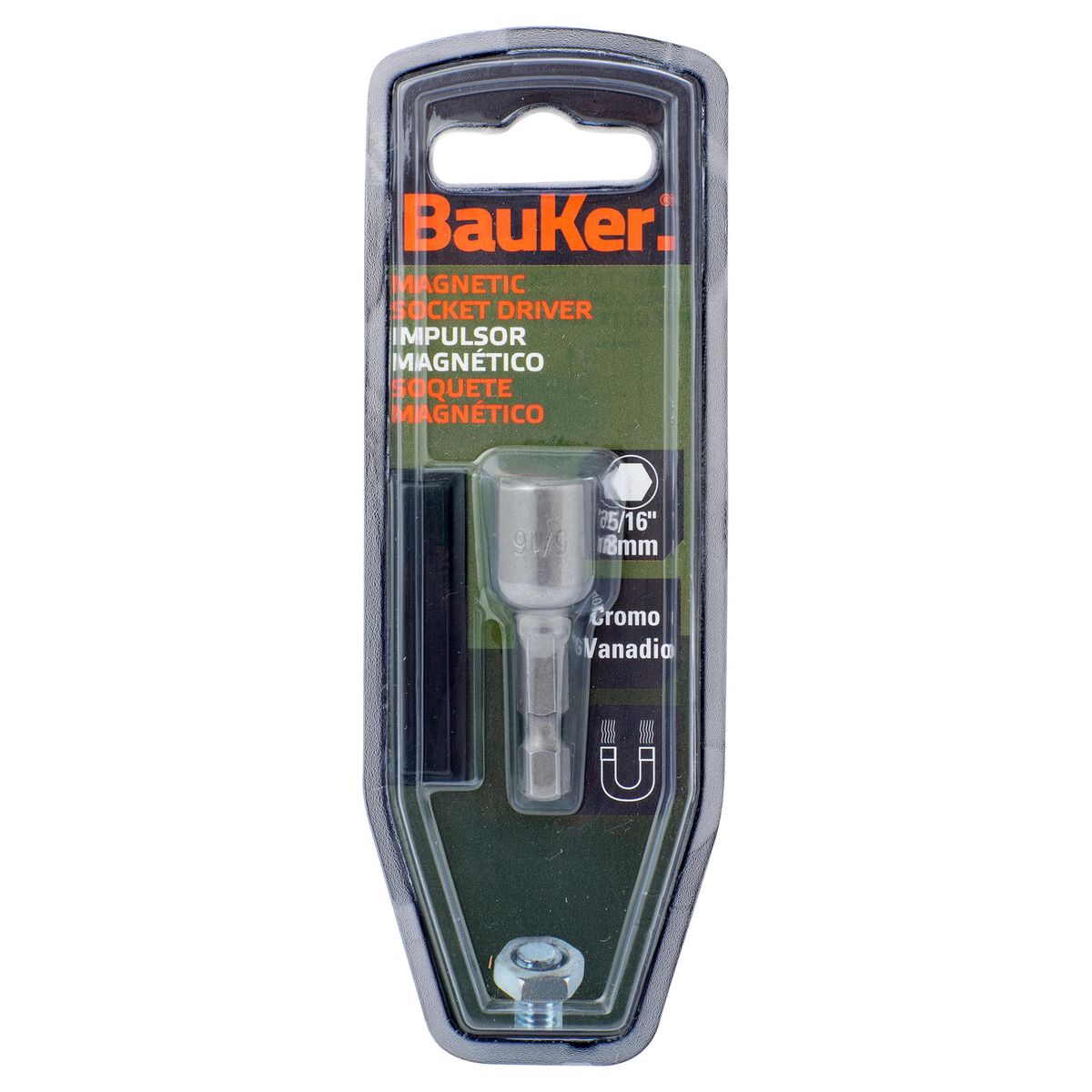 BAUKER - Dado magnético 1/4 " hexagonal
