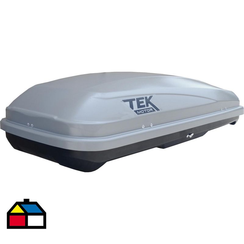 TEK MOTOR - Caja porta equipaje 400 l gris 160x75x43 cm