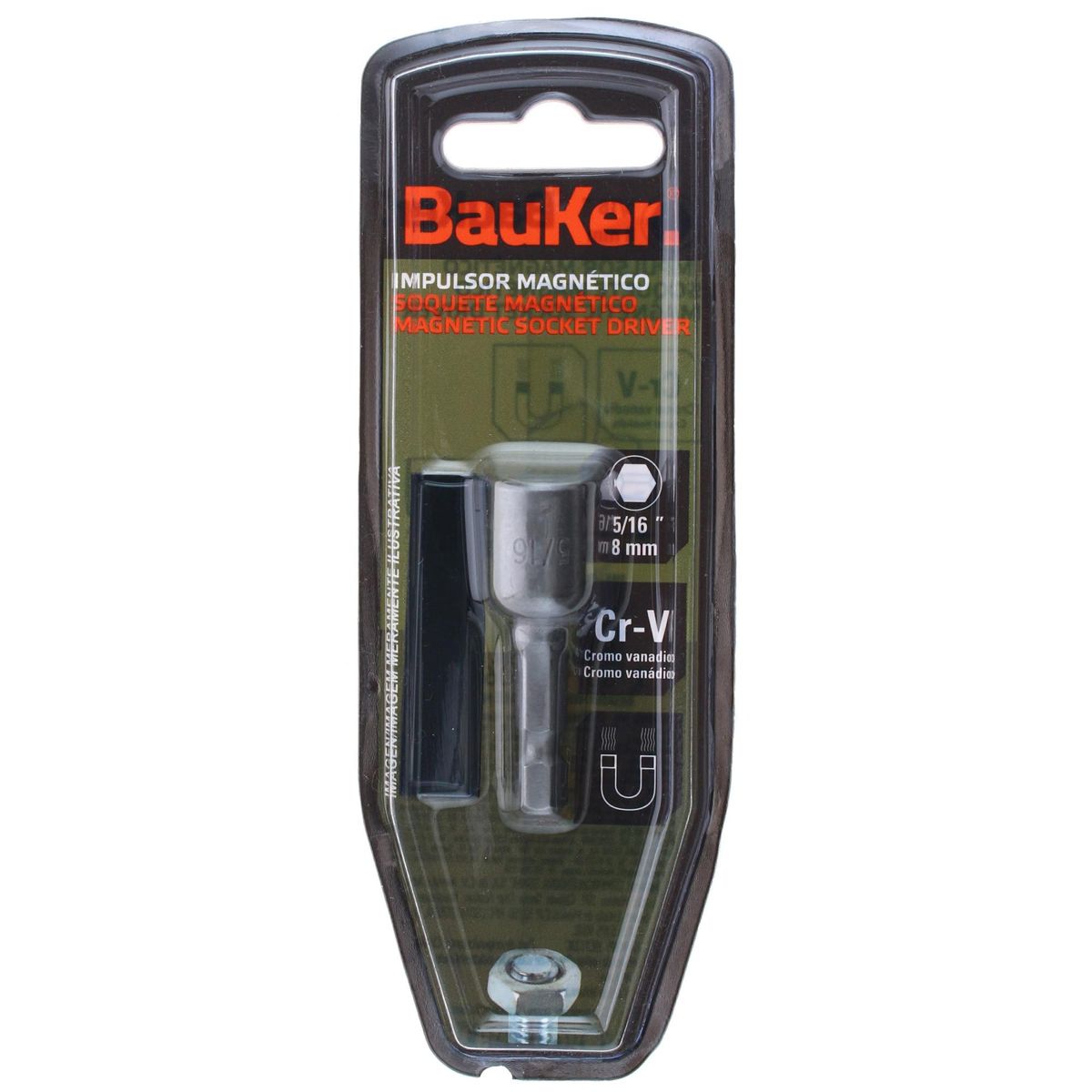 BAUKER - Dado magnético 5/16'' hexagonal