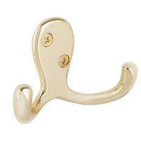 Gancho Percha Doble Zinc Dorado