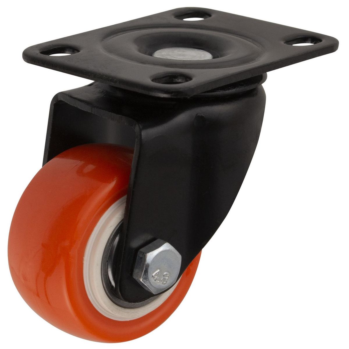 GEVEMAC - Rueda 40mm con placa black/orange