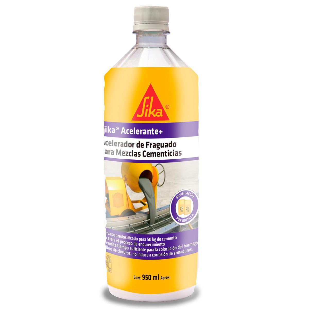 SIKA - Sika Acelerador de Fraguado para Mezclas Cementicias Botella 950 ml