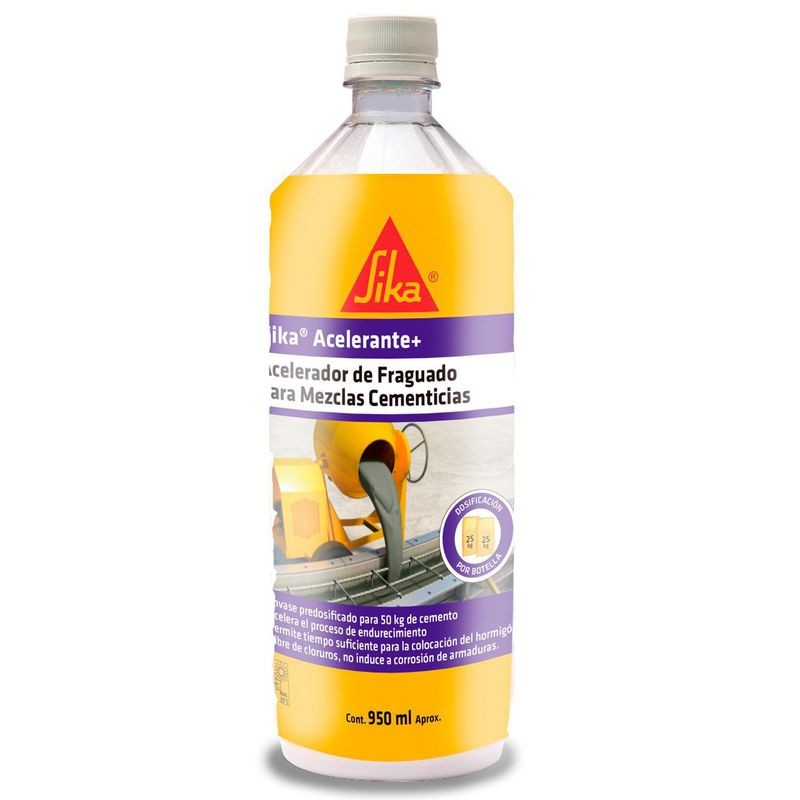 SIKA - Acelerador de Fraguado para Mezclas Cementicias Botella 950 ml