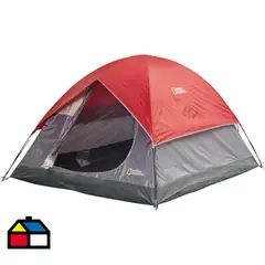 NATIONAL GEOGRAPHIC - Carpa Camping Newport 2 Personas Roja/Gris