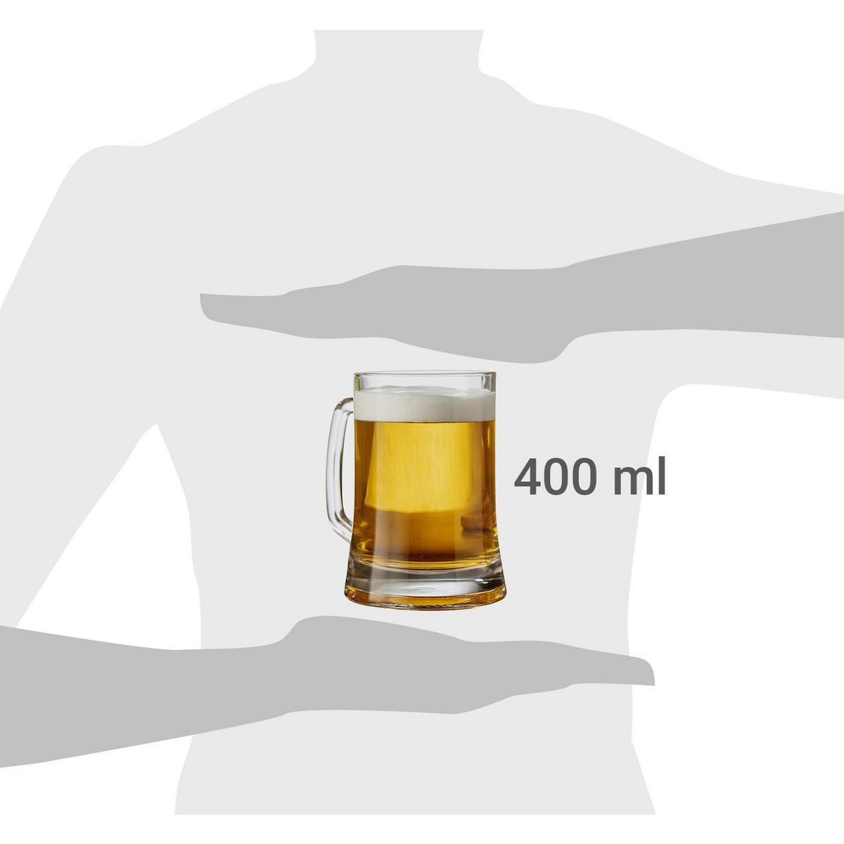 JUST HOME COLLECTION - Jarro Cervecero Just Home Collection Transparente 400 ml