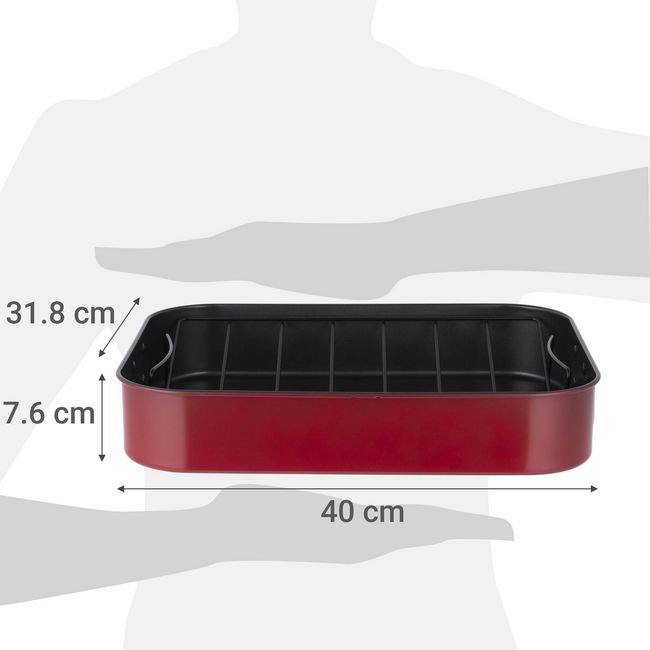 JUST HOME COLLECTION - Asadera con antiadherente 40 cm