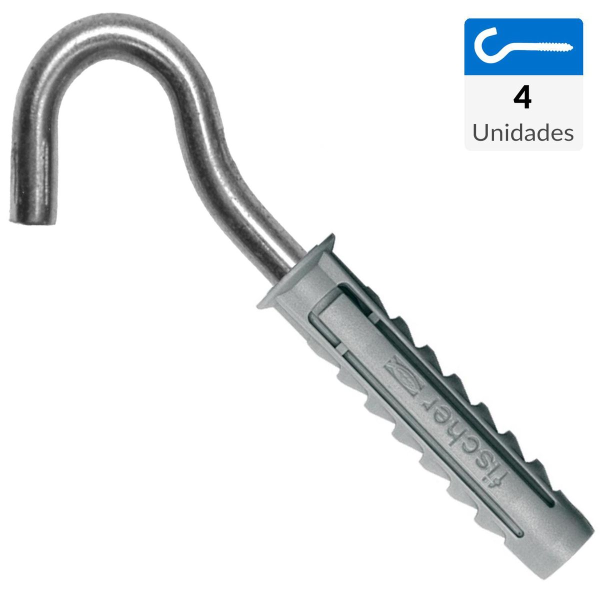 FISCHER - Tarugo sx6 +cancamo abierto 4 unidades