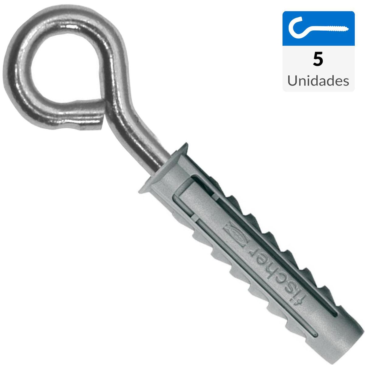 FISCHER - Tarugo sx5 +cancamo cerrado 5 unidades