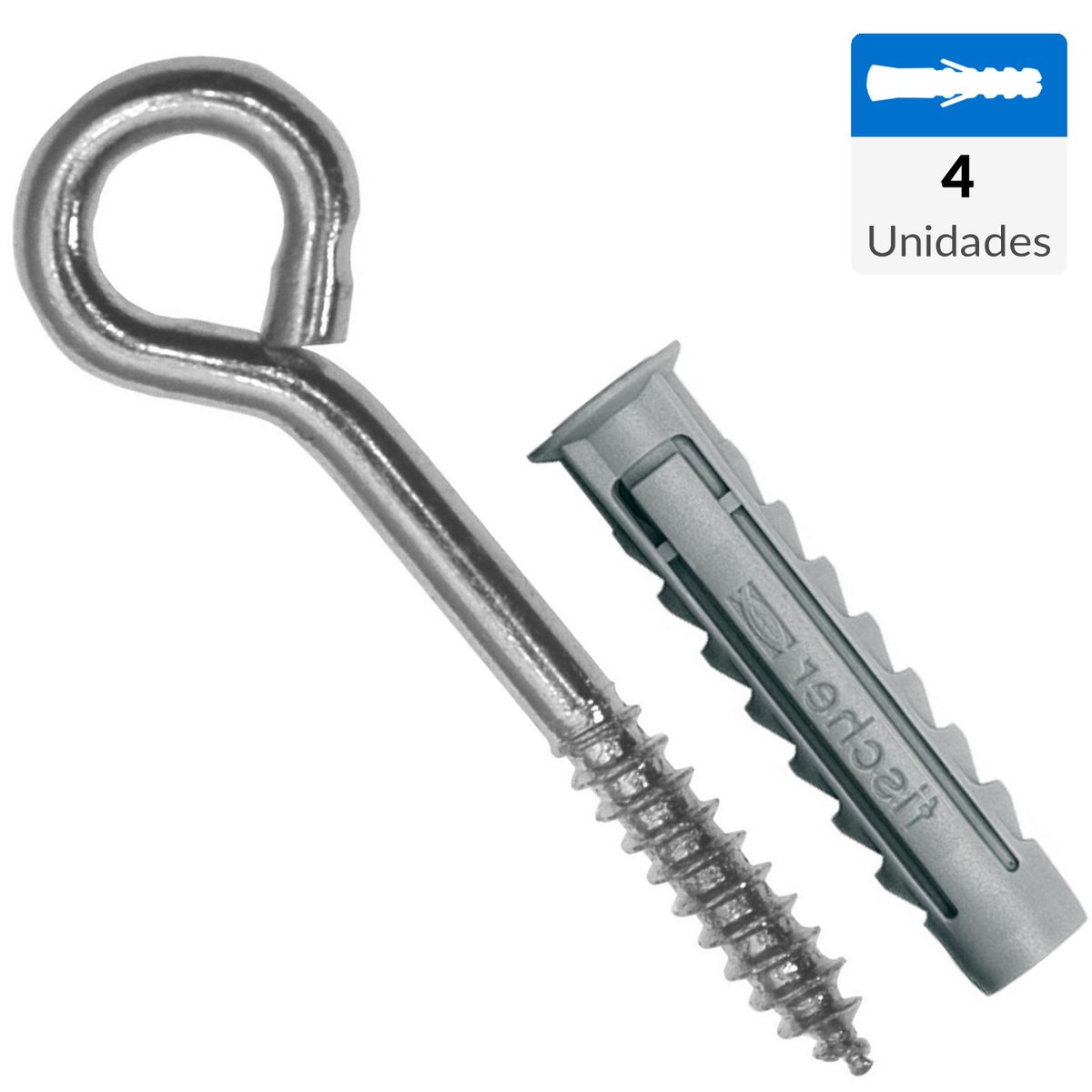 FISCHER - Tarugo sx6 +cancamo cerrado 4 unidades