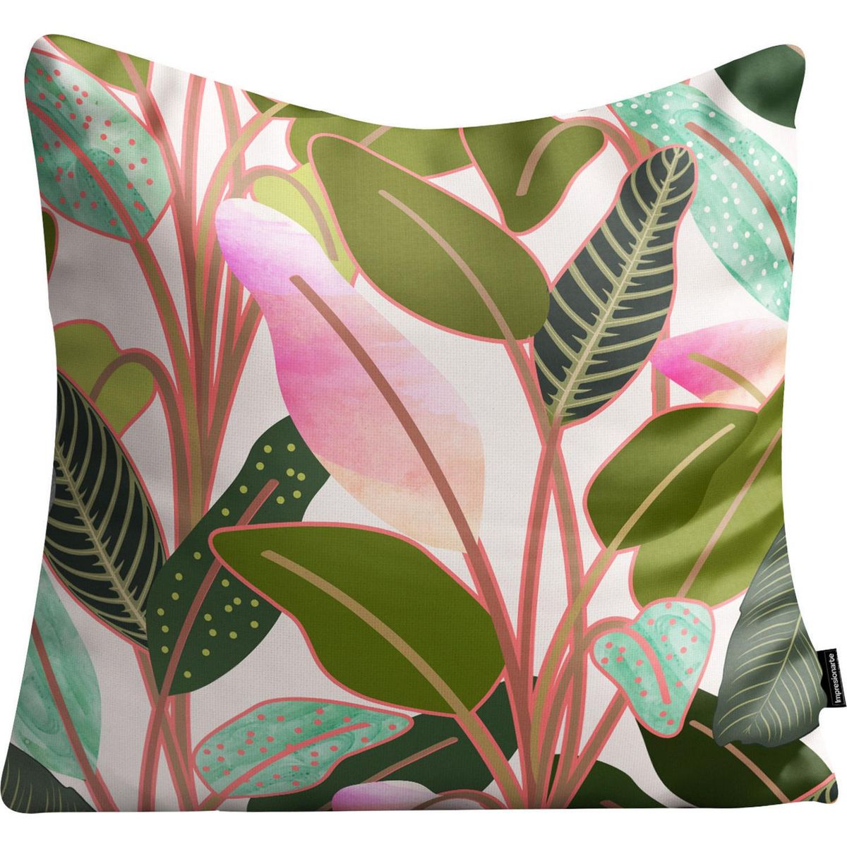 IMPRESIONARTE - Cojín de piso color Paradise Artista de India 100x100 cm