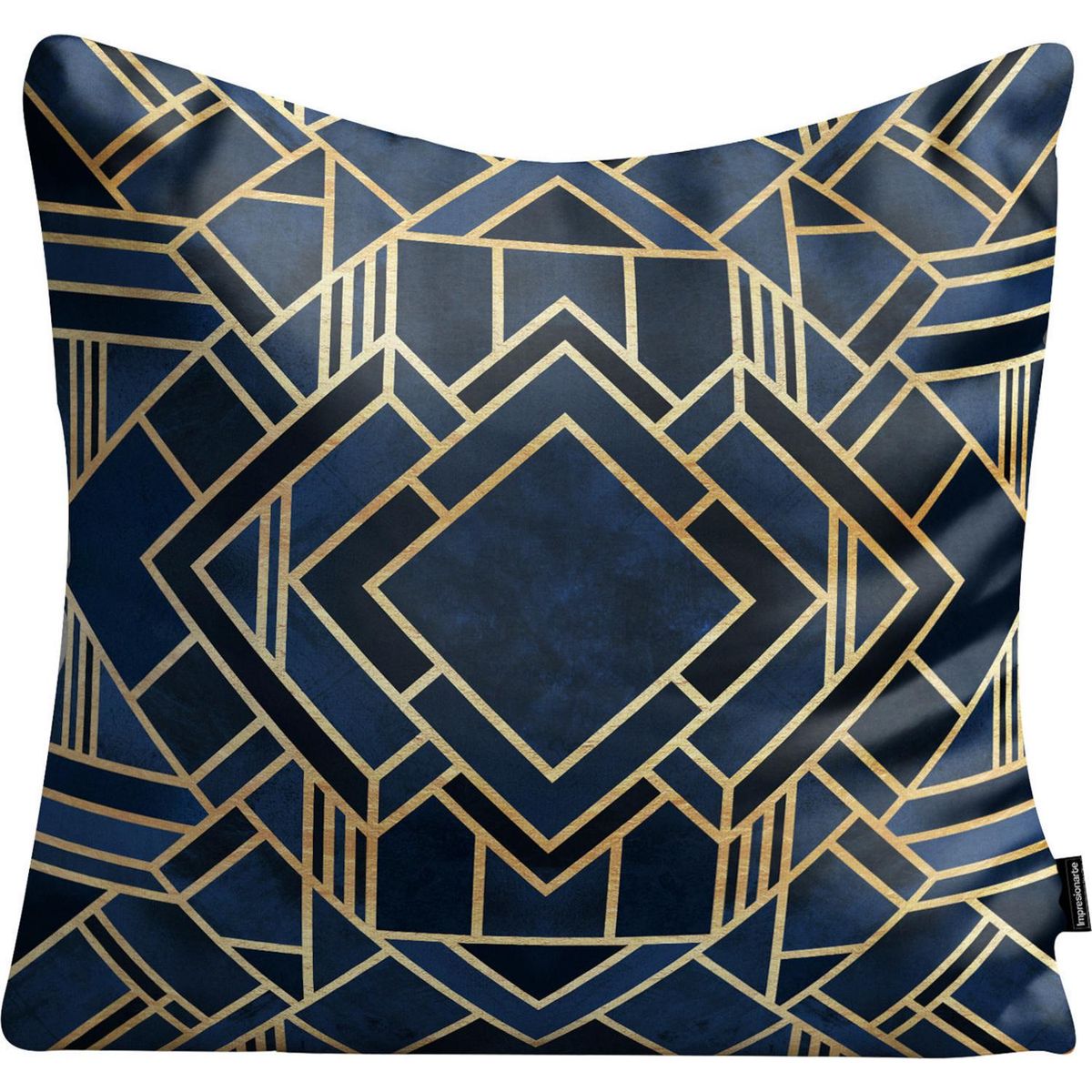 IMPRESIONARTE - Cojín de piso Art Deco Blue Artista de Suecia 100x100 cm