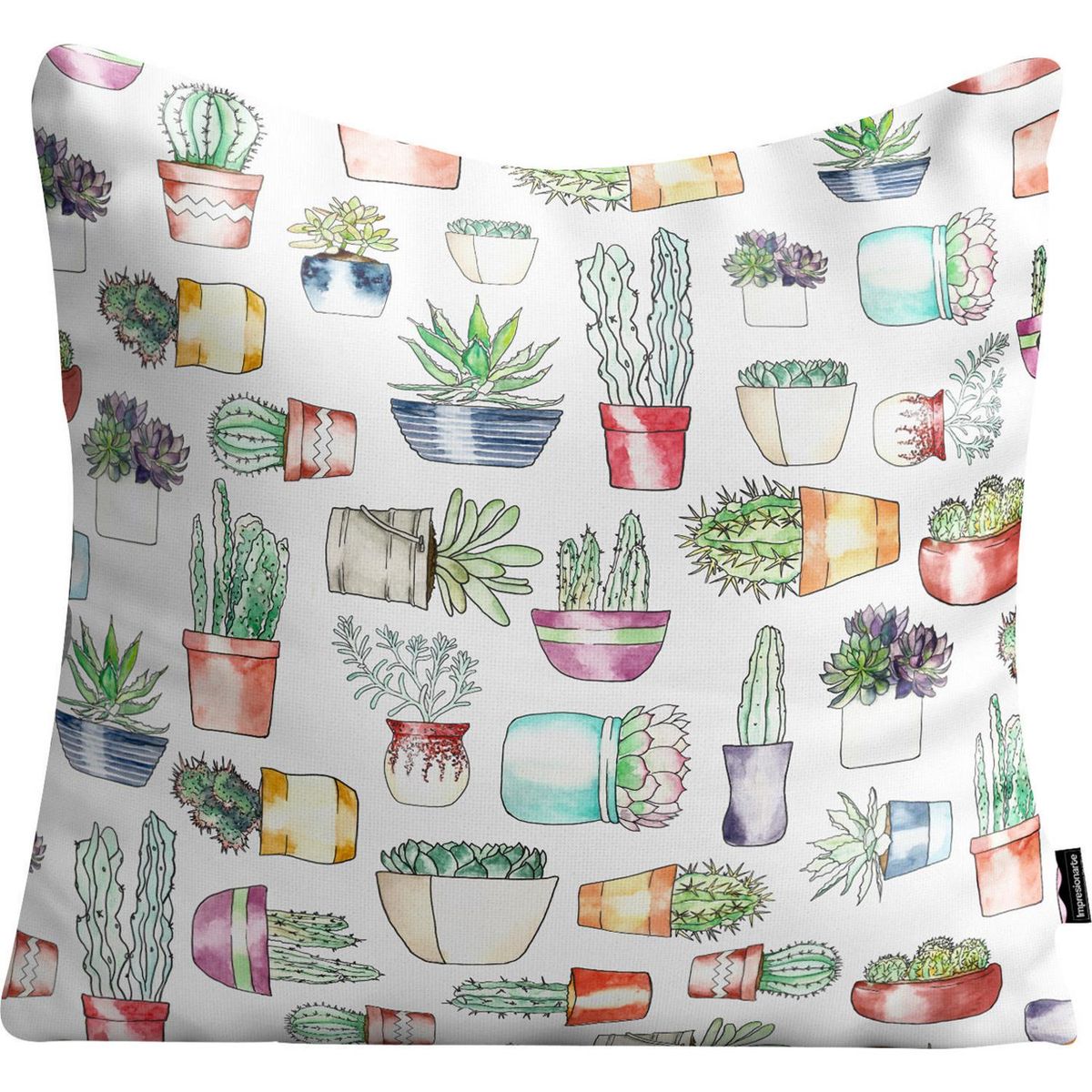 IMPRESIONARTE - Cojín de piso Cactus Time de EEUU 100x100 cm