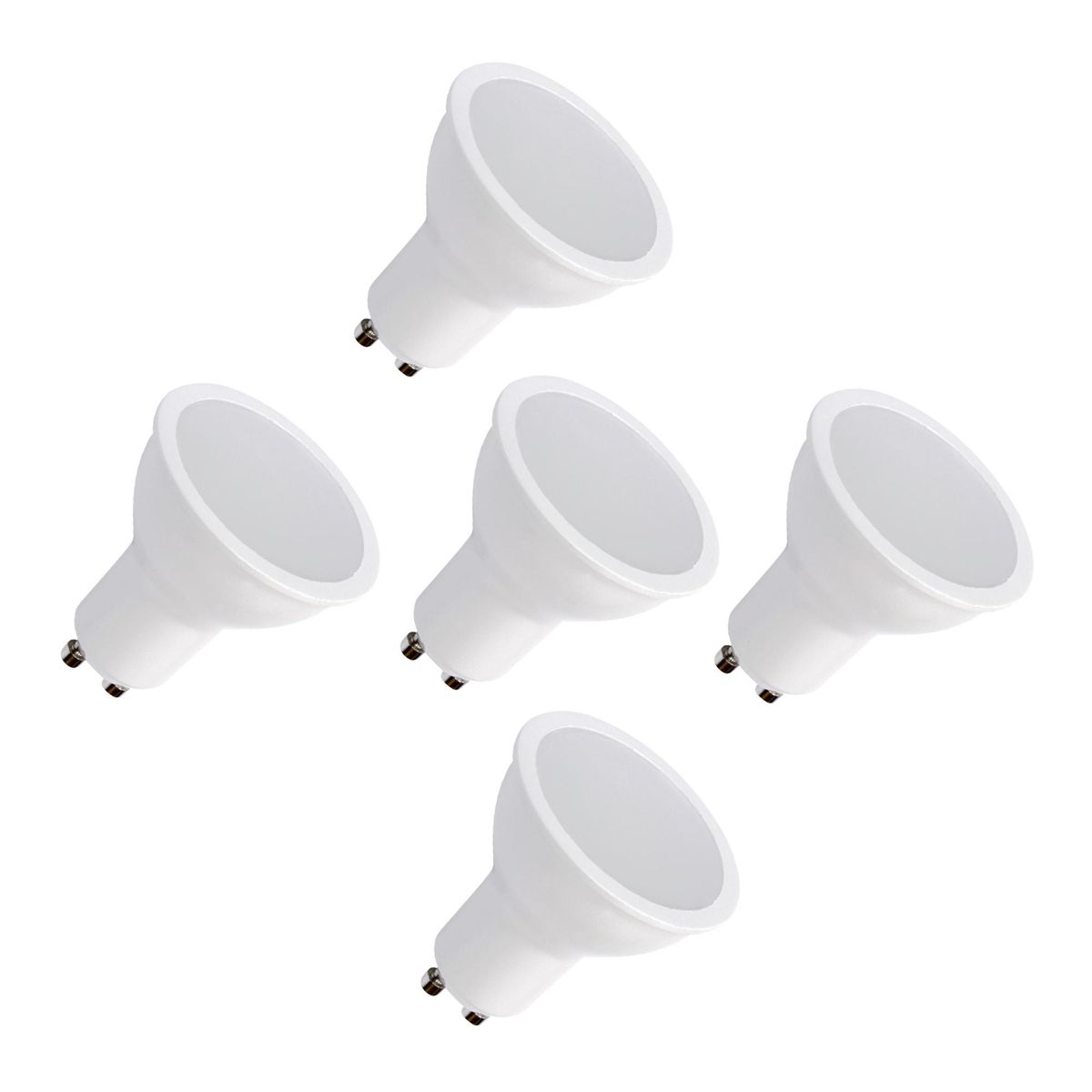 HB LEDS - Pack 5 Ampolletas Led 6 W GU10 250 lm Luz Cálida