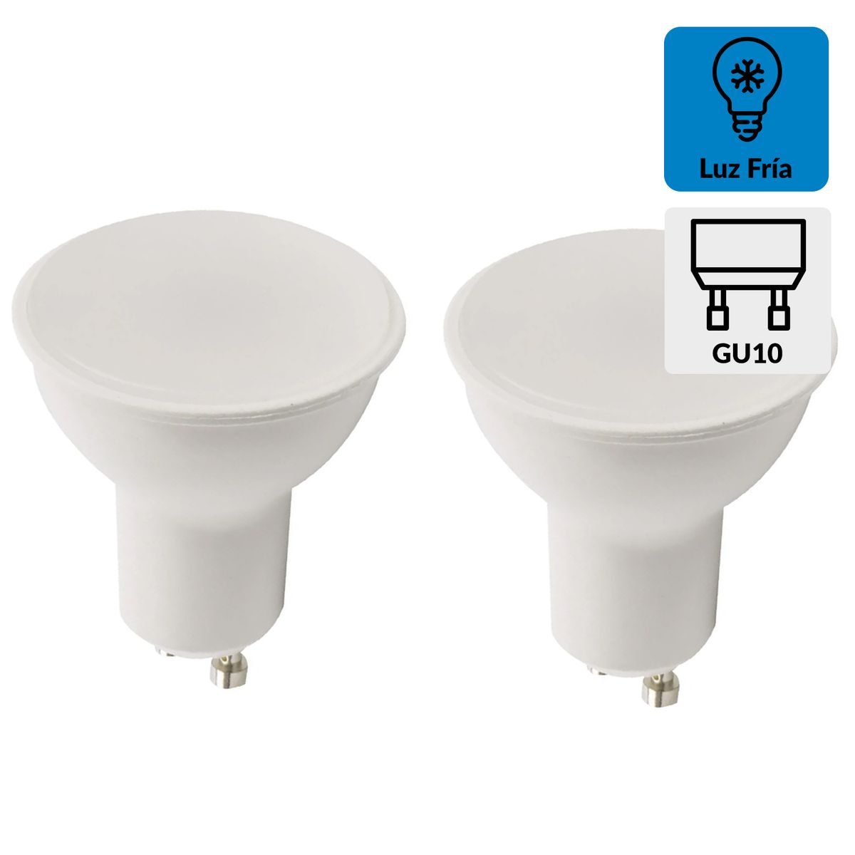 HB LEDS - Pack 5 Ampolletas Led 5 W GU10 350 lm Luz Fría