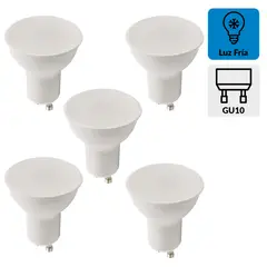 HB LEDS - Pack 5 Ampolletas Led 7 W GU10 250 lm Luz Fría