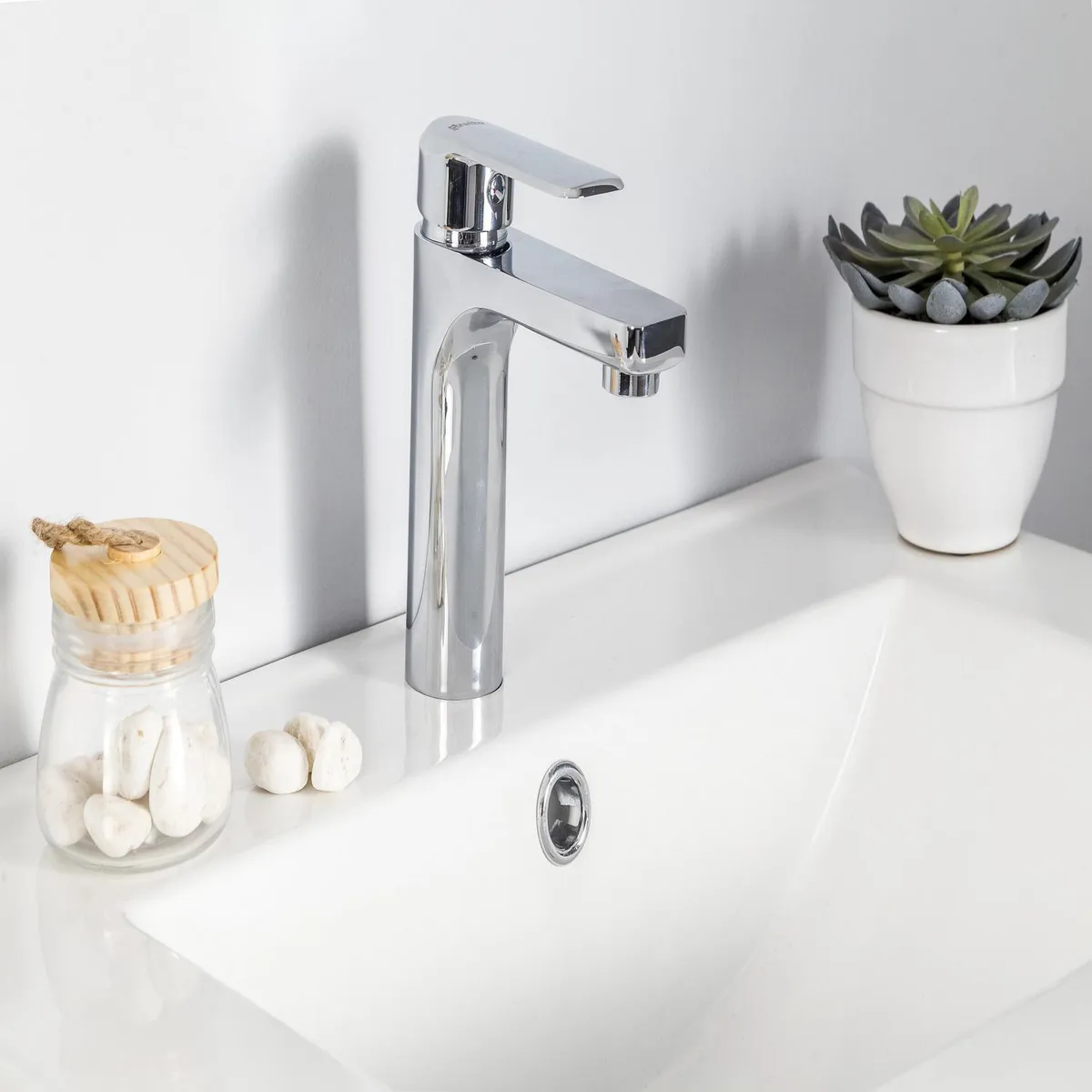 STRETTO - Monomando Lavatorio Marsella Cromado