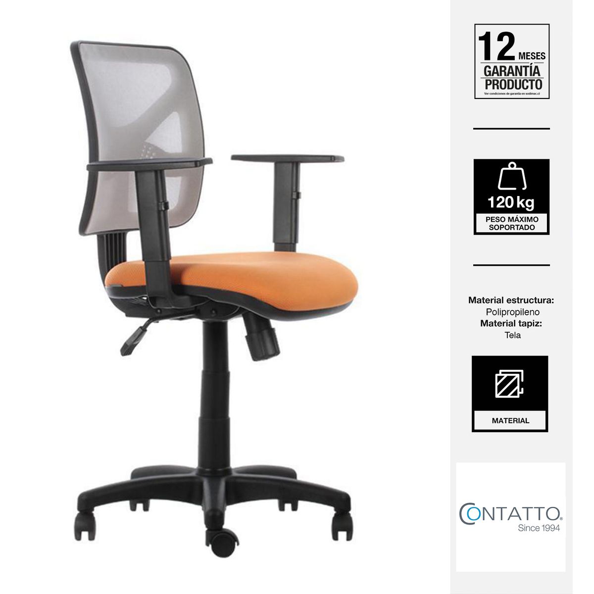 CONTATTO - Silla Escritorio Y10 Negro