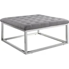 JUST HOME COLLECTION - Banqueta 87x87x44 cm metal gris