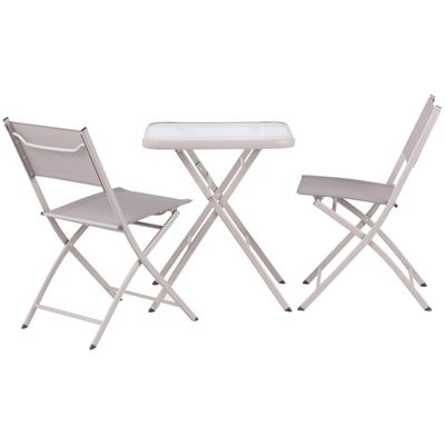 Imagen 2 del producto Juego de Terraza Balcón Madrid 2 Personas Taupe