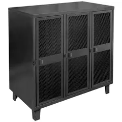 MOVILOCKERS - Bar Locker Industrial 3 Cuerpos 40x87x83 cm Negro